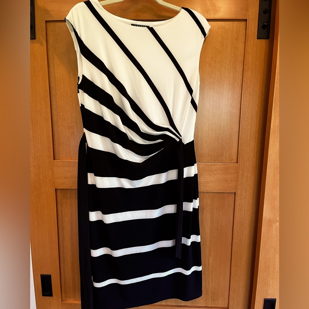 Ralph Lauren dress striped black and white